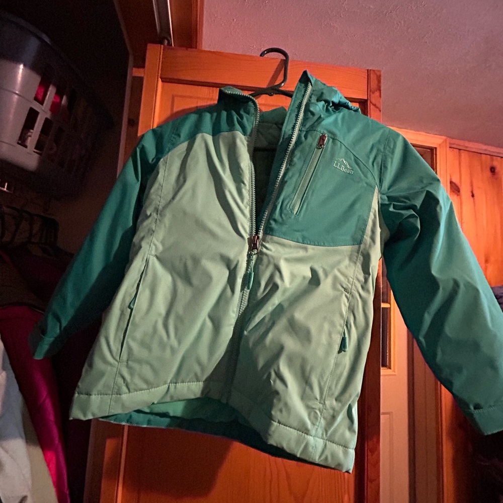 L.L. Bean Kids Puffer Jacket - Teal and Green